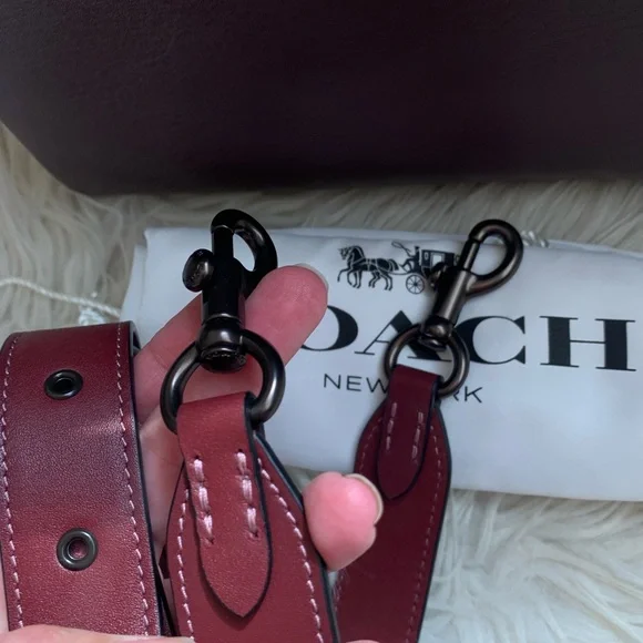 Coach Tate Carryall 29 Satchel Oxblood Multi Pewter - Picture 14 of 17